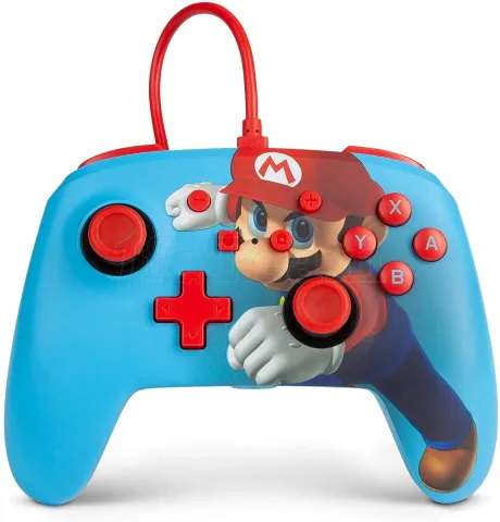 Photo de Manette de jeu filaire PowerA Enhanced Mario Punch pour Nintendo Switch (Bleu)
