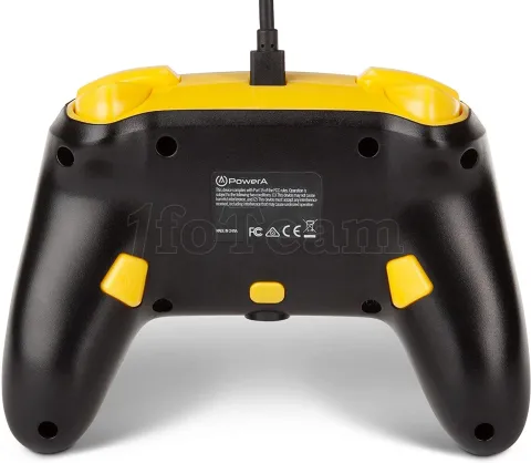 Photo de Manette de jeu filaire PowerA Enhanced Pokemon Pikachu Lightning pour Nintendo Switch (Noir/Jaune)