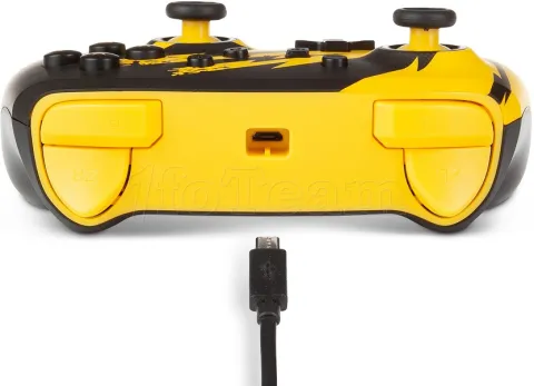 Photo de Manette de jeu filaire PowerA Enhanced Pokemon Pikachu Lightning pour Nintendo Switch (Noir/Jaune)