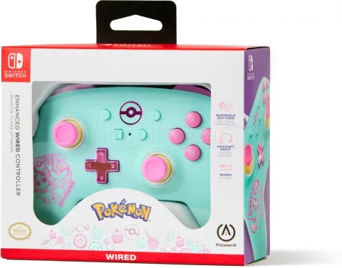 Photo de Manette de jeu filaire PowerA Enhanced Pokémon : Sweet Friends pour Nintendo Switch/PC