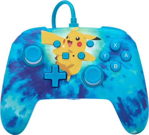 Photo de Manette de jeu filaire PowerA Enhanced Pokémon : Tie Dye Pikachu pour Nintendo Switch/PC