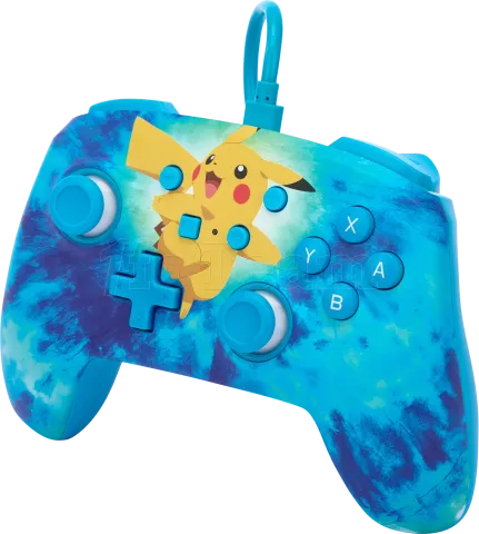 Photo de Manette de jeu filaire PowerA Enhanced Pokémon : Tie Dye Pikachu pour Nintendo Switch/PC