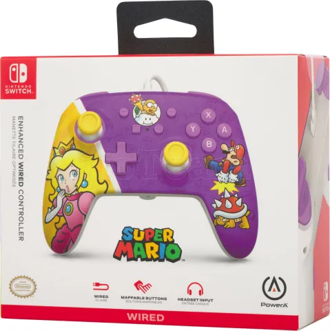 Photo de Manette de jeu filaire PowerA Enhanced Princess Peach Battle pour Nintendo Switch/PC