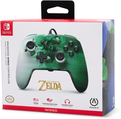 Photo de Manette de jeu filaire PowerA Enhanced Zelda Heroic Link pour Nintendo Switch