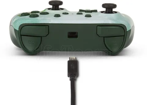 Photo de Manette de jeu filaire PowerA Link Hyrule pour Nintendo Switch (Vert)