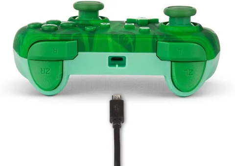 Photo de Manette de jeu filaire PowerA Pokémon Total Bulbizarre pour Nintendo Switch (Vert)