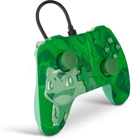 Photo de Manette de jeu filaire PowerA Pokémon Total Bulbizarre pour Nintendo Switch (Vert)