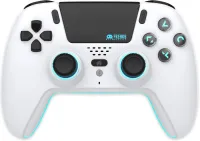 Photo de Manette de jeu sans fil Bluetooth Freaks and Geeks pour PS5/PC (Blanc)