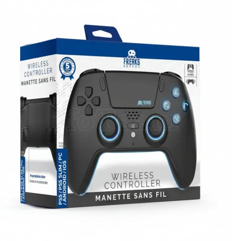 Photo de Manette de jeu sans fil Bluetooth Freaks and Geeks pour PS5/PC (Noir)