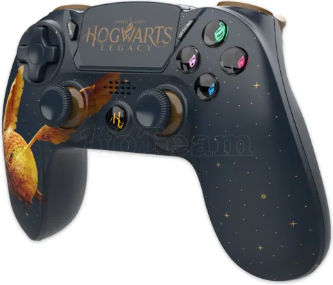 Photo de Manette de jeu sans fil Freaks and Geeks Hogwarts Legacy pour PS4 (Bleu/Or)