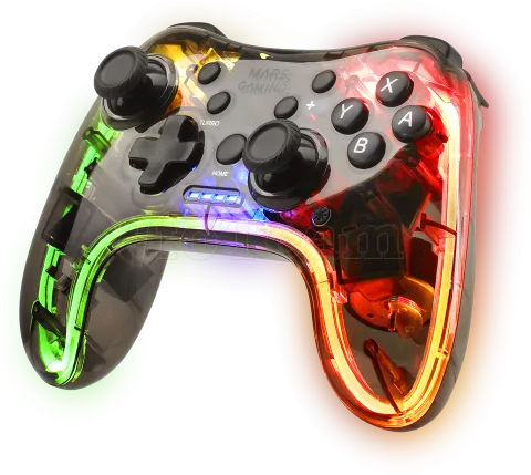 Photo de Manette de jeu sans fil Mars Gaming MGP-BT RGB (Transparent)