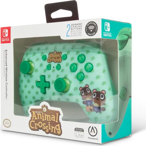 Photo de Manette de jeu sans fil PowerA Animal Crossing - Timmy et Tommy Nook pour Nintendo Switch (Vert)