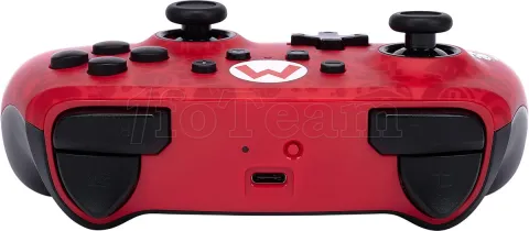 Photo de Manette de jeu sans fil PowerA Mario Here We Go pour Nintendo Switch (Rouge/Noir)
