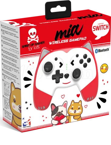 Photo de Manette de jeu sans fil Spirit of Gamer Mia pour Nintendo Switch (Noir/Blanc)