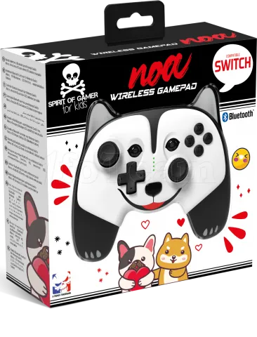 Photo de Manette de jeu sans fil Spirit of Gamer Noa pour Nintendo Switch (Noir/Blanc)