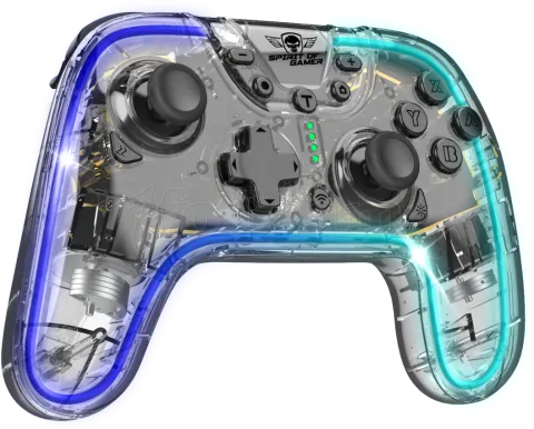 Photo de Manette de jeu sans fil Spirit Of Gamer Pulse Bluetooth RGB (Transparent)