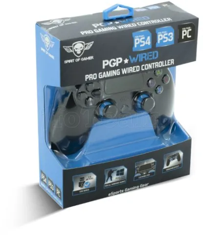 Photo de Manette de jeu Spirit of Gamer PGP Pro Gaming pour PS4 (Noir)