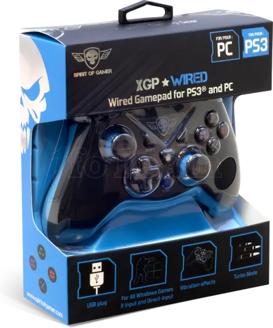 Photo de Manette de jeu Spirit of Gamer XGP Xtrem pour PS3 (Noir/Bleu)