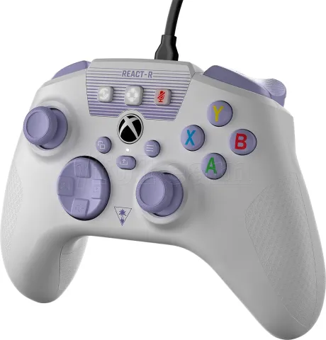 Photo de Manette de jeu Turtle Beach React-R pour Xbox (Blanc/Violet)