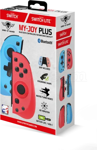 Photo de Manettes Spirit of Gamer My-Joy Plus pour Nintendo Switch (Noir)