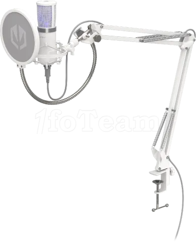 Photo de Microphone Endorfy Solum Streaming Onyx avec bras de montage (Blanc)