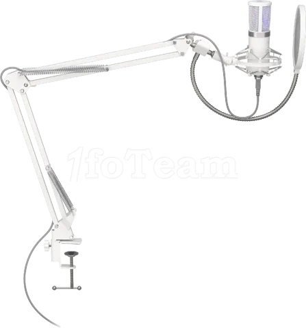 Photo de Microphone Endorfy Solum Streaming Onyx avec bras de montage (Blanc)