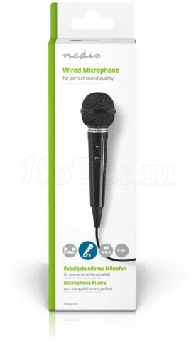 Photo de Microphone filaire Nedis MPWD01BK (Noir)