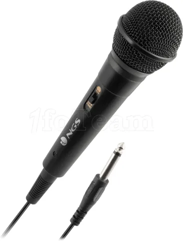 Photo de Microphone filaire NGS Singer Fire Jack 6,35mm 3m (Noir)