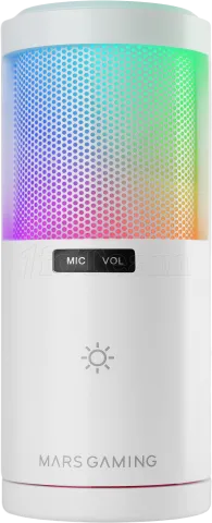 Photo de Microphone Mars Gaming  MMIC-SC RGB avec bras de montage (Blanc)