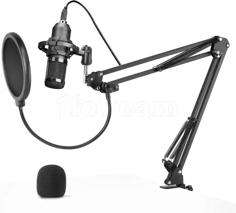 Photo de Microphone Mars Gaming MMicPro avec bras de montage (Noir)