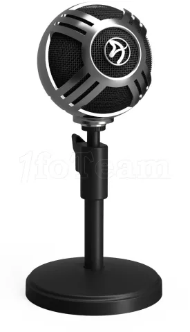 Photo de Microphone sur pied Arozzi Sfera USB (Argent)
