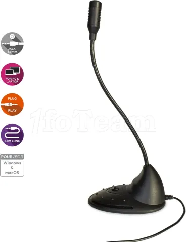 Photo de Microphone sur pied Mobilty Lab Jack 3,5mm (Noir)
