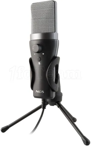 Photo de Microphone sur pied NGS MS120 USB (Noir)