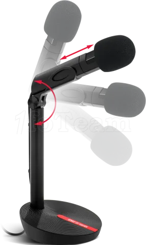 Photo de Microphone sur pied Spirit of Gamer Eko Gaming and Live Streaming (Noir/Rouge)