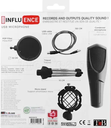 Photo de Microphone sur pied T'nB Influence (Noir)