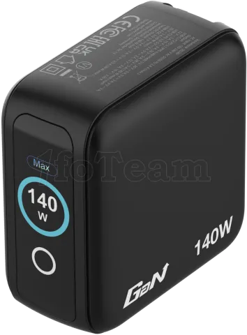 Photo de Mini chargeur secteur GaN Verbatim avec écran x3 USB C + x1 USB A 100W + cable inclus