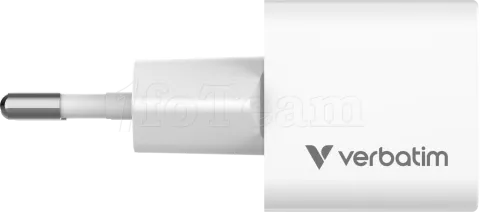 Photo de Mini chargeur secteur Verbatim GaN USB-C 20W (Blanc)