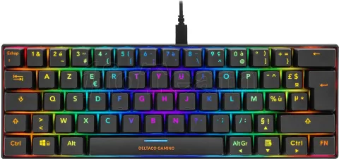 Photo de Mini Clavier Gamer mécanique Deltaco GAM-075 RGB (Noir)