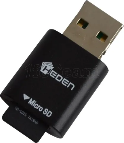 Photo de Mini lecteur de Cartes Externe Heden Micro-SD USB 2.0 (Noir)