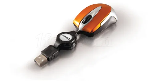 Photo de Mini Souris filaire (rétractable) Verbatim Go Mini (Orange)