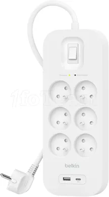 Photo de Multiprise 6 prises Belkin Connect + Interrupteur (Blanc)