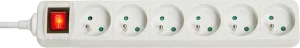 Photo de Multiprise 6 prises Lindy + Interrupteur 1.40m (Blanc)
