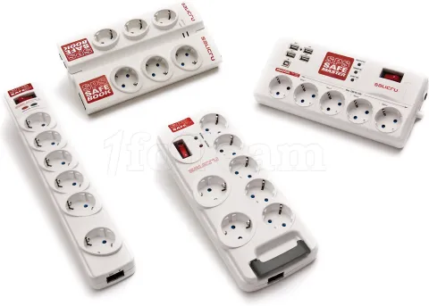 Photo de Multiprise Salicru SPS Safe 5+ - 5 prises + 2x USB 1,5m (Blanc)
