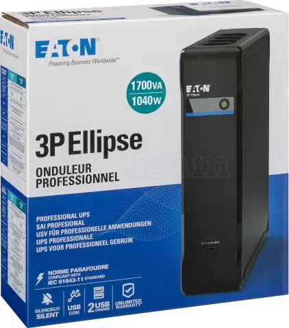 Photo de Onduleur Eaton 3P Ellipse USB - 1700VA (Prises Fr)