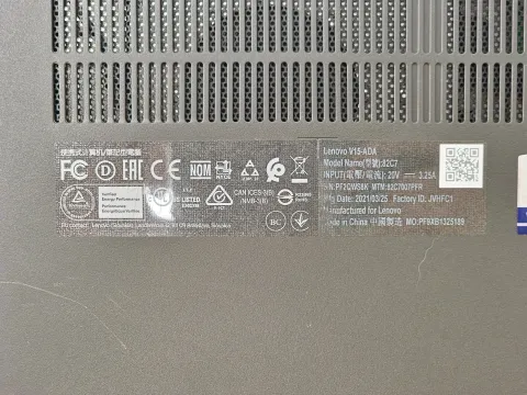Photo de Ordinateur Portable Lenovo V15-ADA 82C7007PFR (15.6") (Gris) - SN SPF0Q35PH - ID 203739