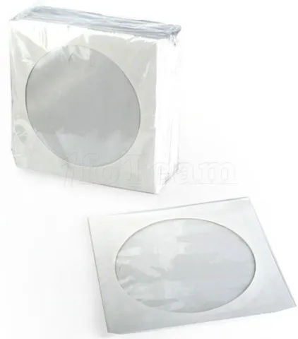 Photo de Pack 100 Enveloppes papier CD/DVD 4World