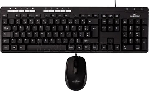 Photo de Pack 2en1 (Clavier/Souris) Bluestork Pack First II (Noir)