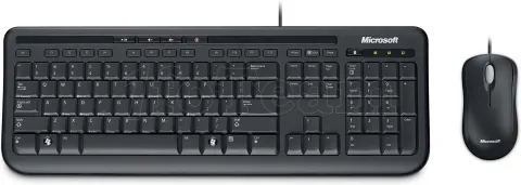 Photo de Pack 2en1 (Clavier/Souris) Microsoft Wired Desktop 600 (Noir)