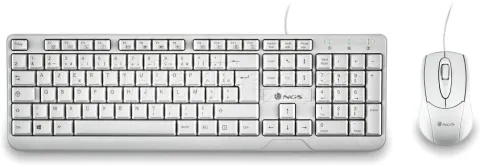 Photo de Pack 2en1 (Clavier/Souris) NGS Cocoa (Blanc)