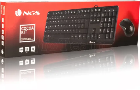 Photo de Pack 2en1 (Clavier/Souris) NGS Cocoa (Noir)